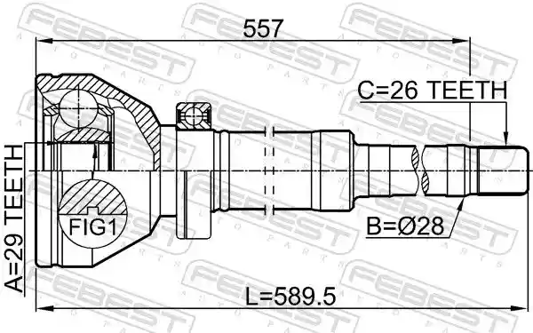 FEBEST 2711-XC90WDRH