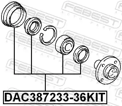 FEBEST DAC387233-36KIT