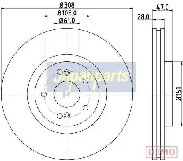 JAPANPARTS DI-0703C JAPANPARTS DI-0703C