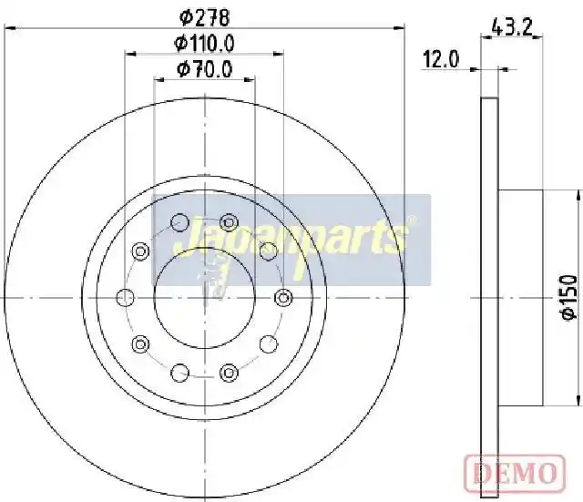 JAPANPARTS DP-0204C JAPANPARTS DP-0204C