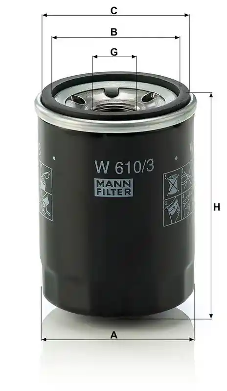 MANN-FILTER W 610/3 MANN-FILTER W 610/3