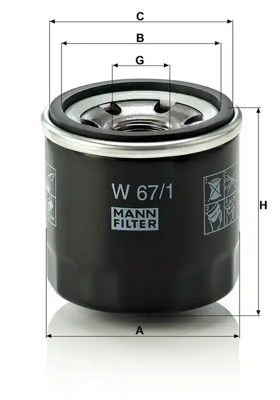 MANN-FILTER W 67/1 MANN-FILTER W 67/1
