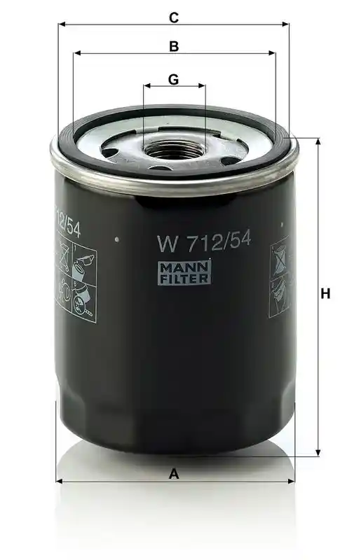 MANN-FILTER W 712/54 MANN-FILTER W 712/54