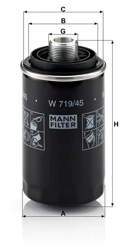 MANN-FILTER W 719/45 MANN-FILTER W 719/45