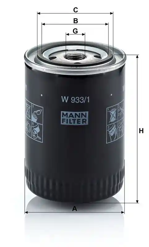 MANN-FILTER W 933/1 MANN-FILTER W 933/1
