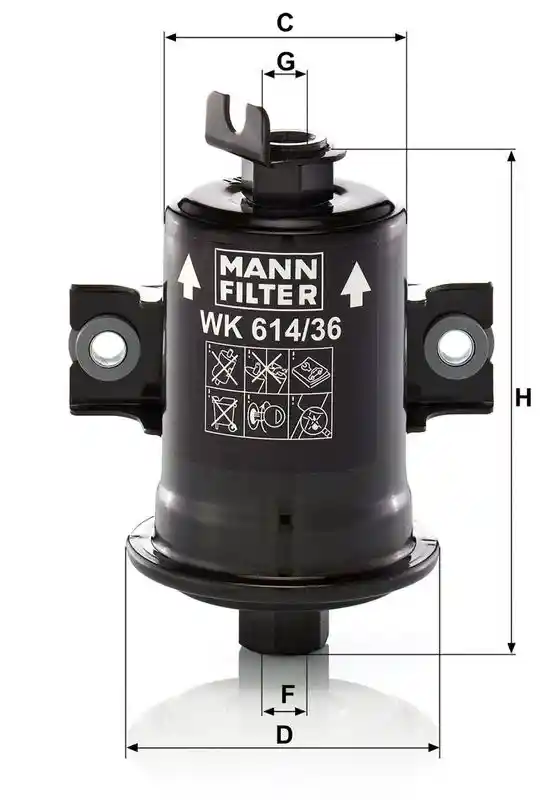 MANN-FILTER WK 614/36 x