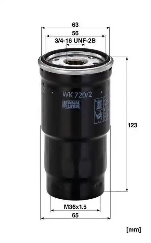 MANN-FILTER WK 720/2 x MANN-FILTER WK 720/2 x