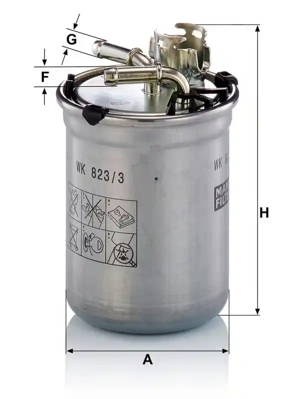 MANN-FILTER WK 823/3 x MANN-FILTER WK 823/3 x