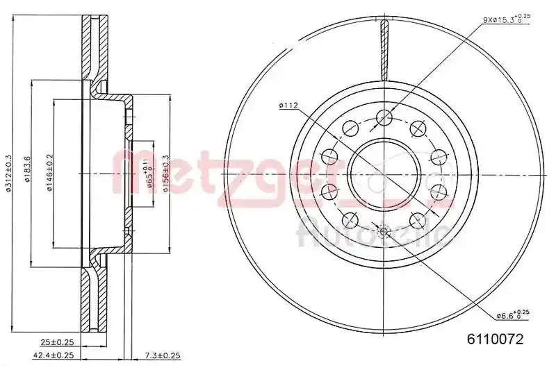METZGER AUTOTEILE 6110072 METZGER AUTOTEILE 6110072