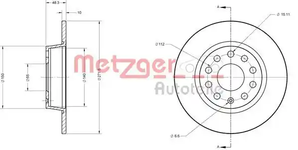 METZGER AUTOTEILE 6110108 METZGER AUTOTEILE 6110108