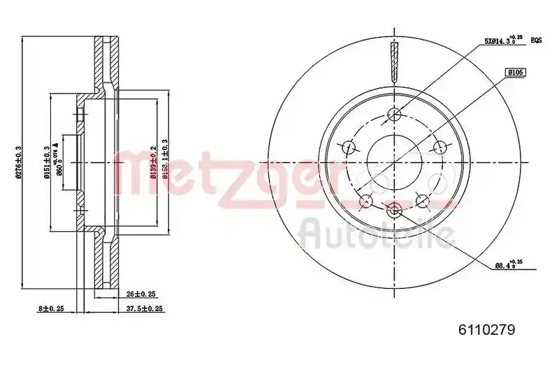 METZGER AUTOTEILE 6110279
