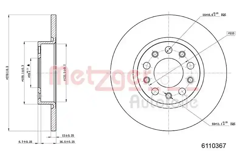 METZGER AUTOTEILE 6110367