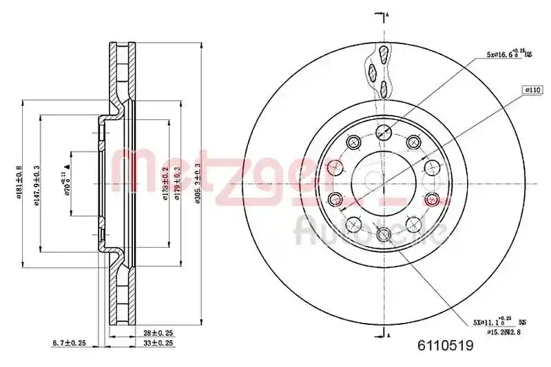 METZGER AUTOTEILE 6110519