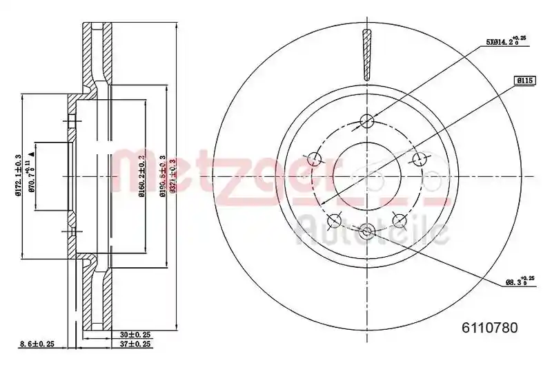 METZGER AUTOTEILE 6110780