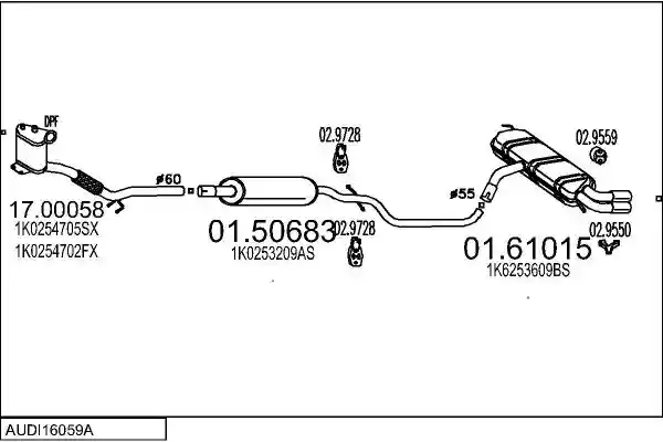 MTS AUDI16059A019616