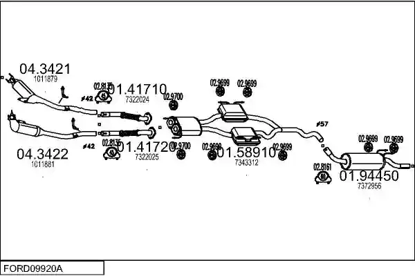 MTS FORD09920A004698