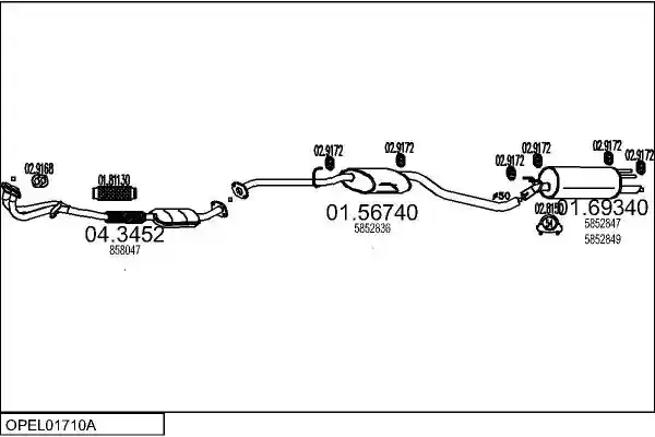 MTS OPEL01710A003858
