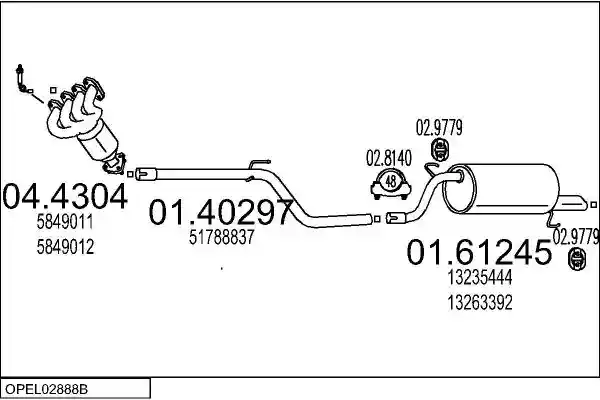 MTS OPEL02888B118688