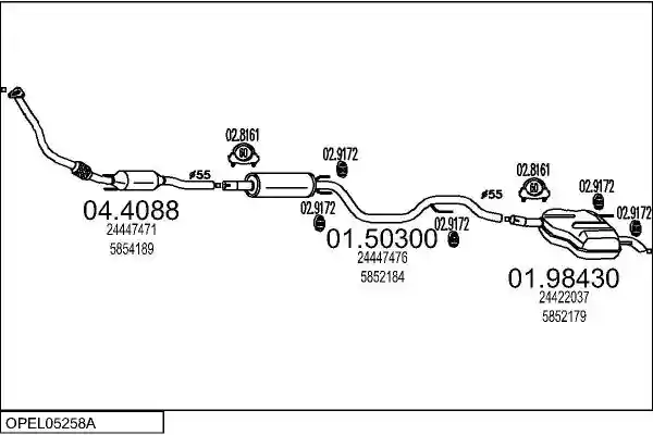 MTS OPEL05258A054921