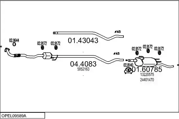 MTS OPEL09589A016208