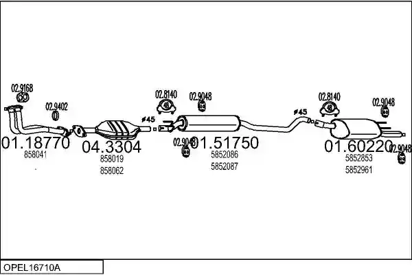 MTS OPEL16710A001842