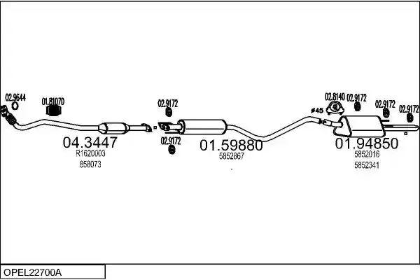 MTS OPEL22700A005122