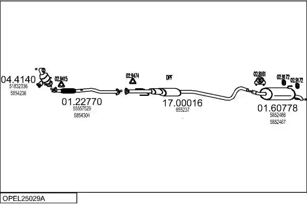 MTS OPEL25029A018300
