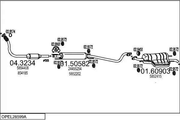 MTS OPEL28599A009693