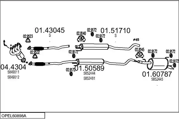 MTS OPEL60898A005519