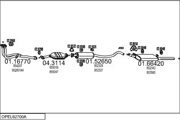MTS OPEL62700A001006