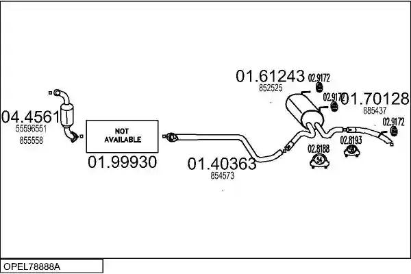 MTS OPEL78888A032088 MTS OPEL78888A032088