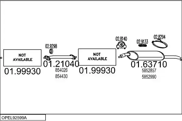 MTS OPEL92599A001821