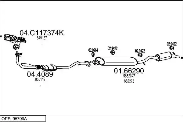 MTS OPEL95700A005922