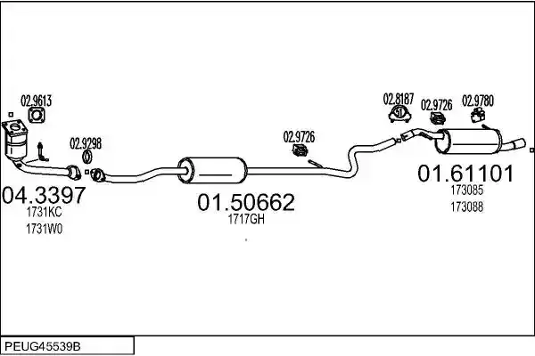 MTS PEUG45539B019350
