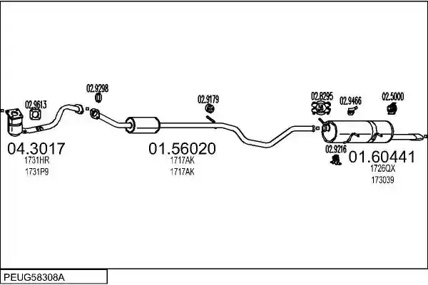 MTS PEUG58308A018550