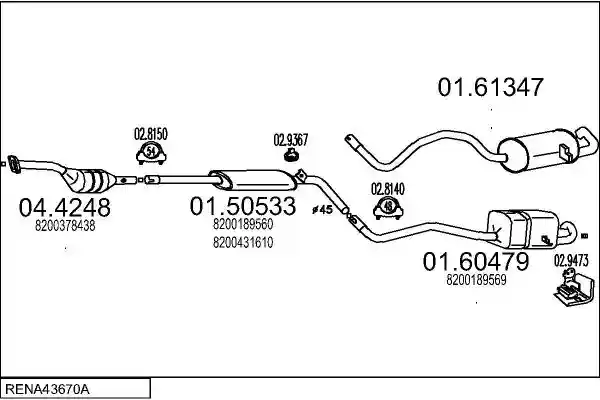 MTS RENA43670A017445