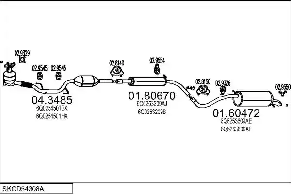 MTS SKOD54308A015107 MTS SKOD54308A015107