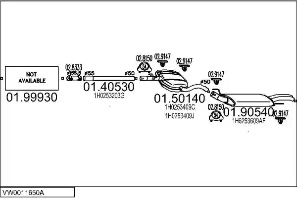 MTS VW0011650A001905