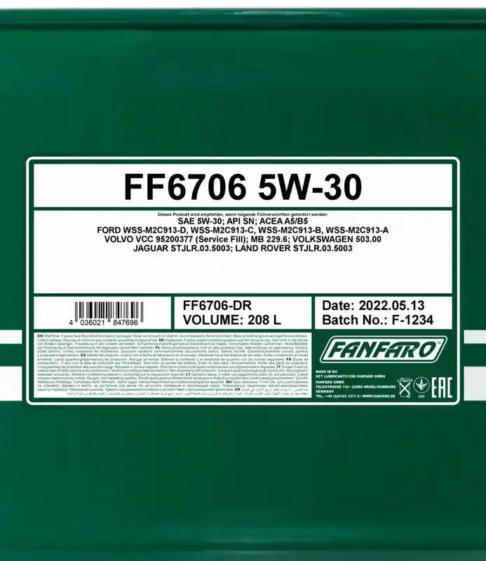 SCT - MANNOL FF6706-DR