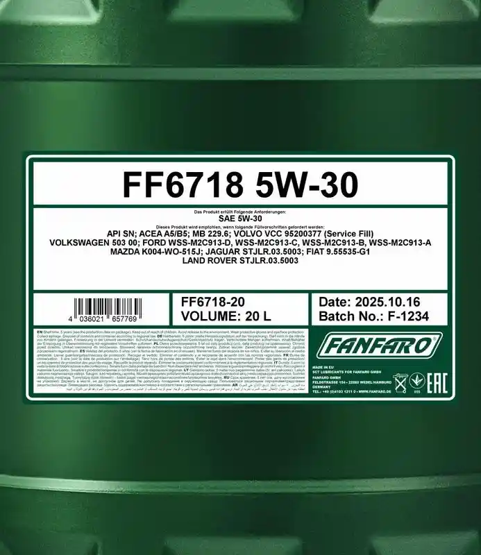 SCT - MANNOL FF6718-20