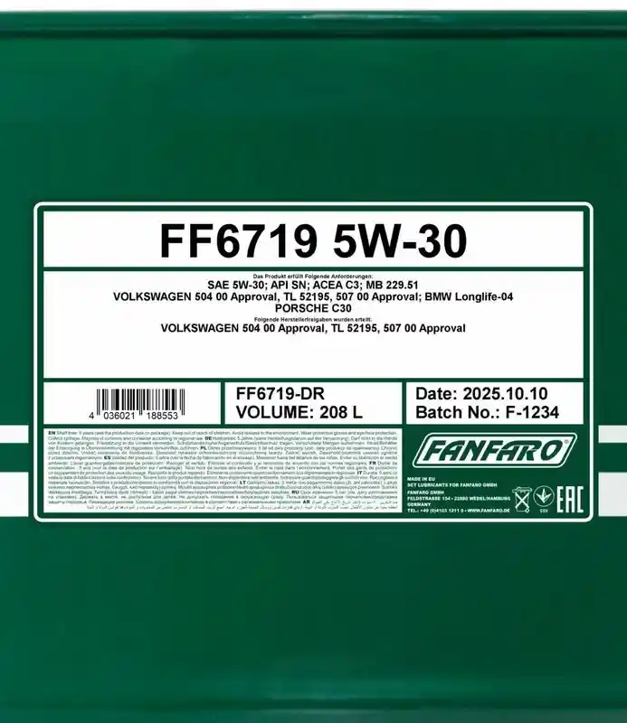 SCT - MANNOL FF6719-DR