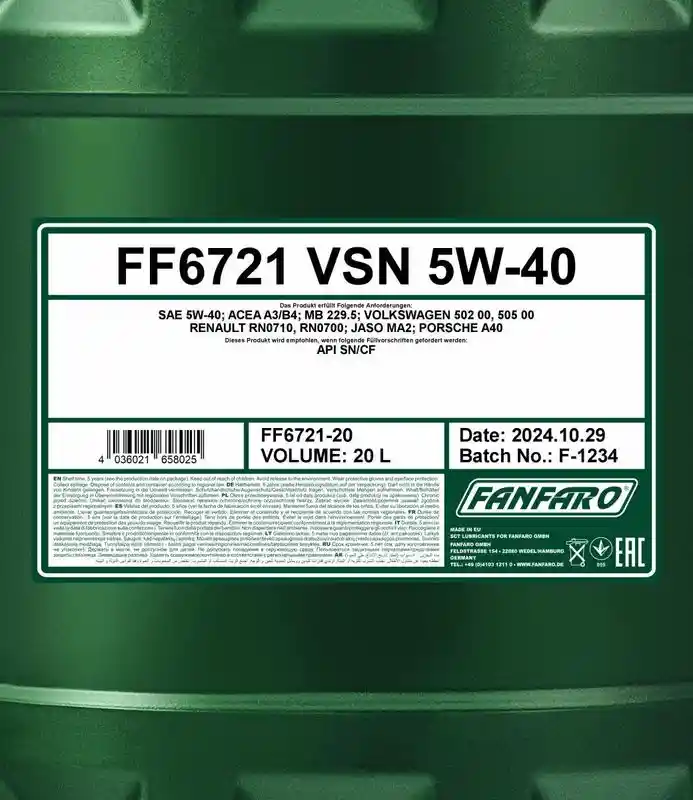 SCT - MANNOL FF6721-20