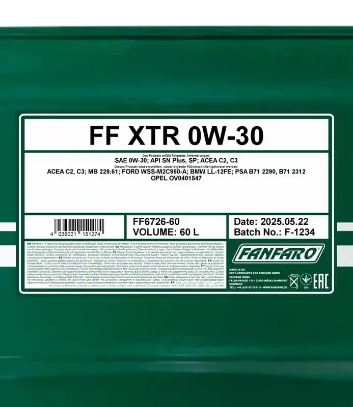 SCT - MANNOL FF6726-60
