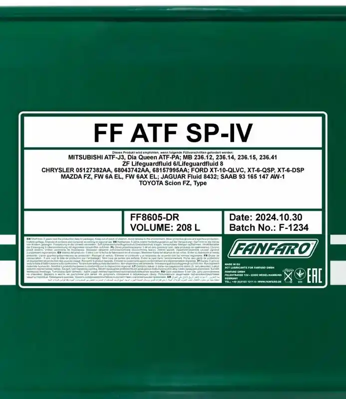 SCT - MANNOL FF8605-DR