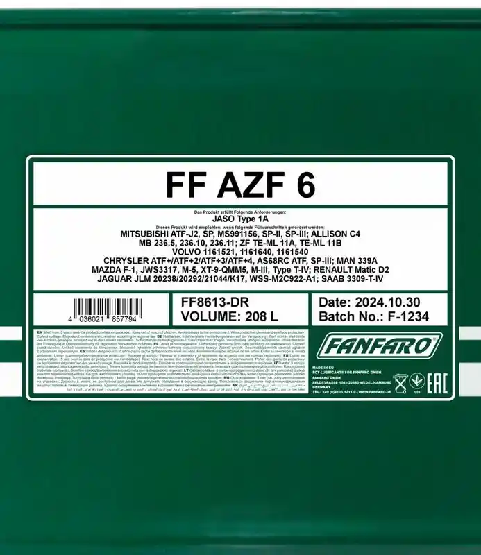 SCT - MANNOL FF8613-DR
