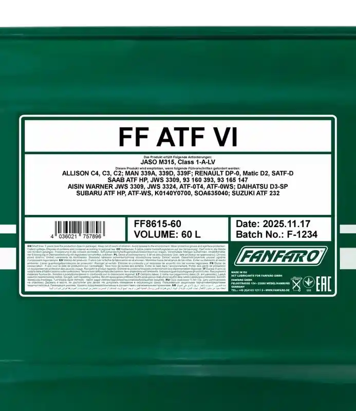 SCT - MANNOL FF8615-60