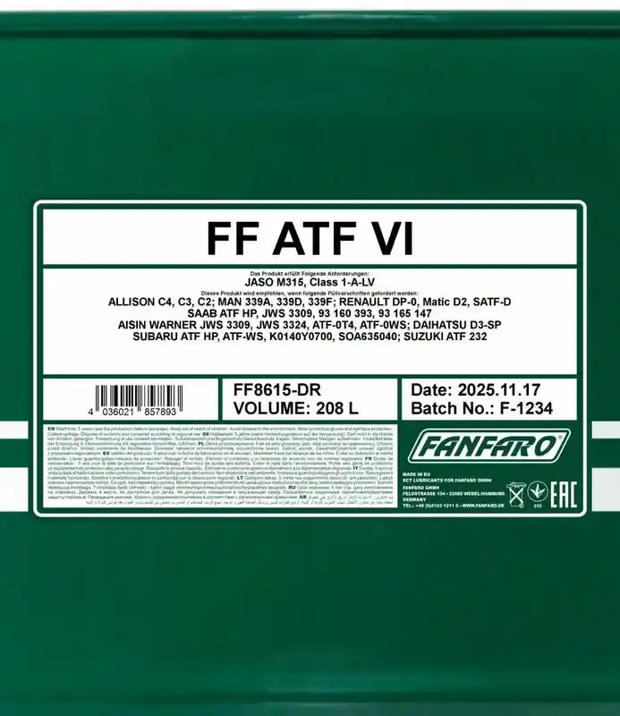 SCT - MANNOL FF8615-DR