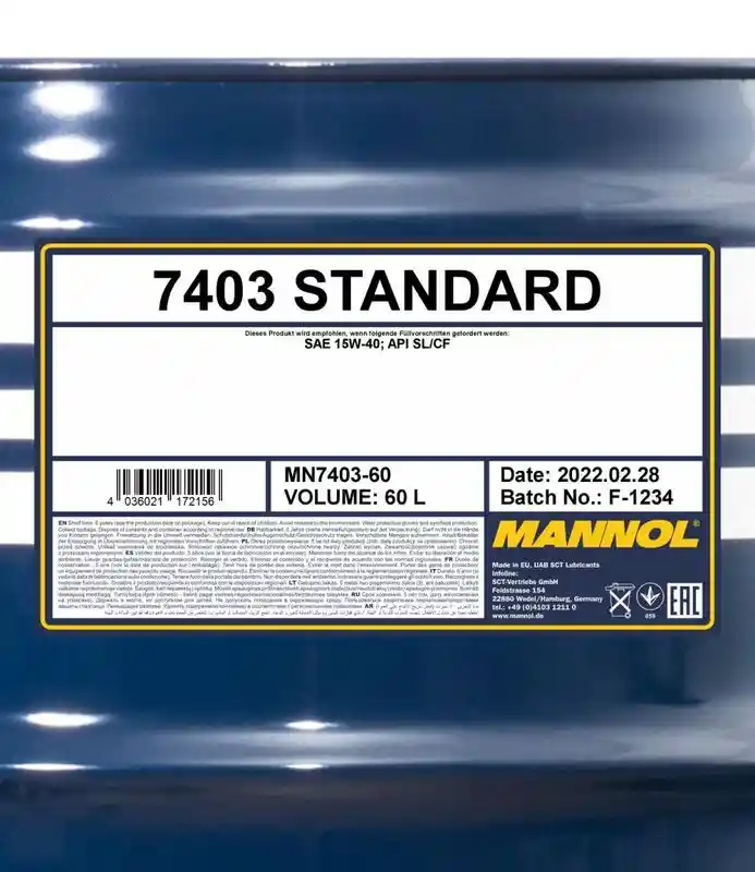 SCT - MANNOL MN7403-60