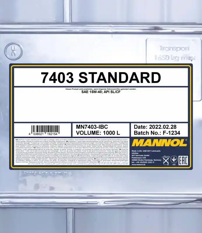 SCT - MANNOL MN7403-IBC