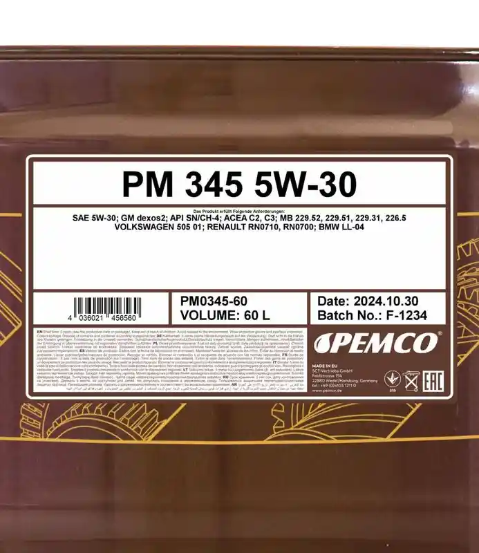 SCT - MANNOL PM0345-60